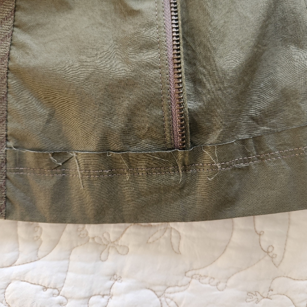 Vintage Y2K L.A.M.B. Jacket Size 4 Gwen Stefani Olive Green Plaid Cotton Linen - Picture 11 of 16